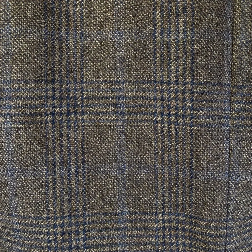 Ralph Lauren Brown Glen Plaid Wool Blend Sport Coat Natural Stretch Men's‎ 48L